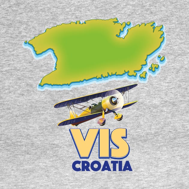 Vis Croatia map by nickemporium1